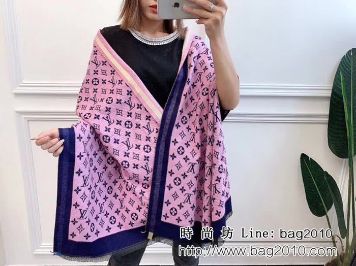 路易威登LV雙面大牌元素提花羊絨圍巾 LLWJ6003